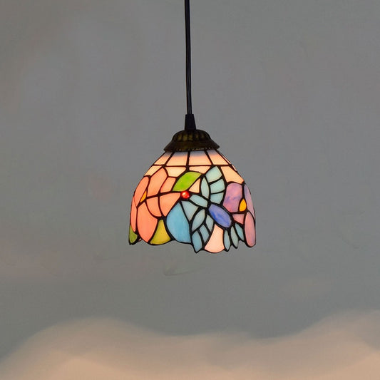 Retro Mediterranean Creative Stained Glass Chandelier